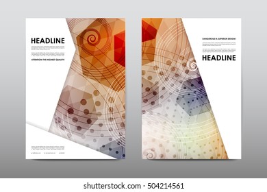 Brochure layout template flyer design vector, Magazine booklet cover abstract background