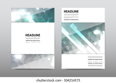 Brochure layout template flyer design vector, Magazine booklet cover abstract background