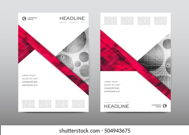 Brochure layout template flyer design vector, Magazine booklet cover abstract background