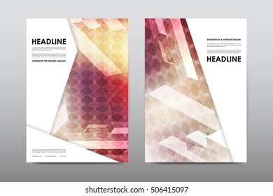 Brochure layout template flyer design vector, Magazine booklet cover abstract background