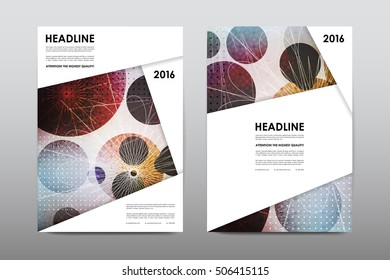 Brochure layout template flyer design vector, Magazine booklet cover abstract background