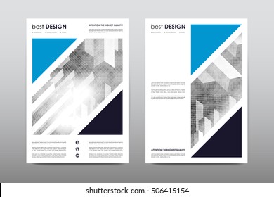 Brochure layout template flyer design vector, Magazine booklet cover abstract background