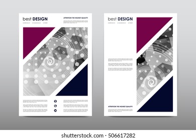 Brochure layout template flyer design vector, Magazine booklet cover abstract background