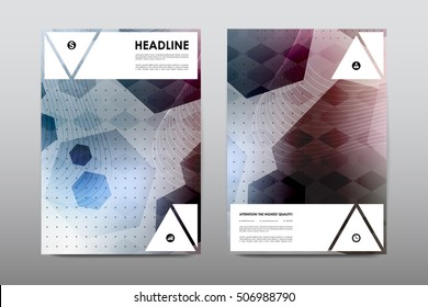 Brochure layout template flyer design vector, Magazine booklet cover abstract background