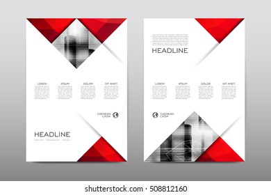 Brochure layout template flyer design vector, Magazine booklet cover abstract background
