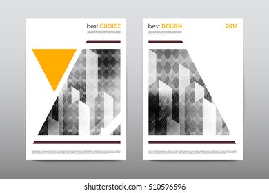 Brochure layout template flyer design vector, Magazine booklet cover abstract background