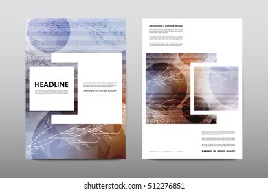 Brochure layout template flyer design vector, Magazine booklet cover abstract background