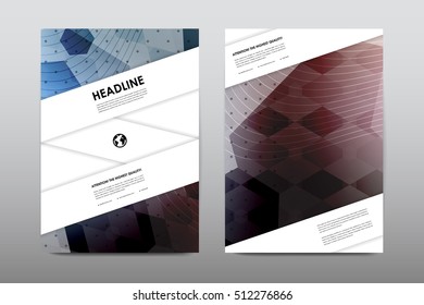 Brochure layout template flyer design vector, Magazine booklet cover abstract background