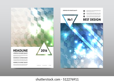 Brochure layout template flyer design vector, Magazine booklet cover abstract background