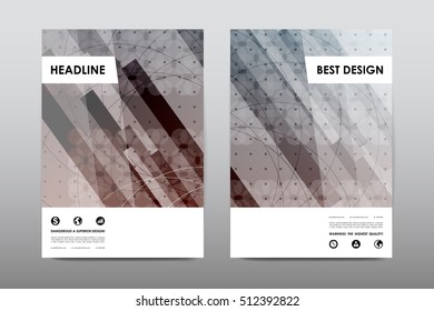 Brochure layout template flyer design vector, Magazine booklet cover abstract background