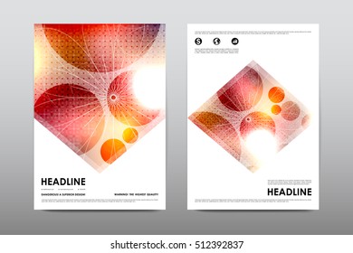 Brochure layout template flyer design vector, Magazine booklet cover abstract background