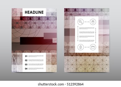 Brochure layout template flyer design vector, Magazine booklet cover abstract background