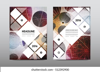 Brochure layout template flyer design vector, Magazine booklet cover abstract background