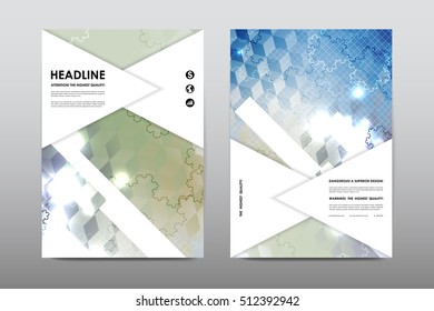 Brochure layout template flyer design vector, Magazine booklet cover abstract background