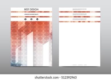 Brochure layout template flyer design vector, Magazine booklet cover abstract background