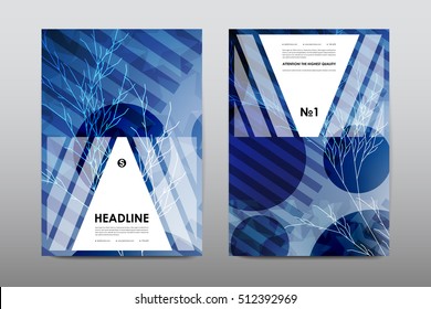 Brochure layout template flyer design vector, Magazine booklet cover abstract background