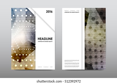 Brochure layout template flyer design vector, Magazine booklet cover abstract background