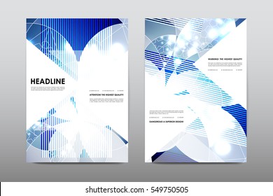 Brochure layout template flyer design vector, Magazine booklet cover abstract background