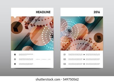 Brochure layout template flyer design vector, Magazine booklet cover abstract background