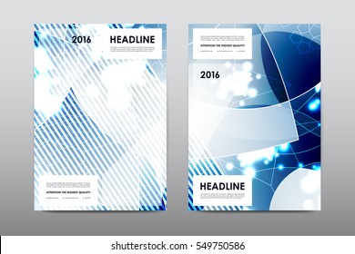Brochure layout template flyer design vector, Magazine booklet cover abstract background
