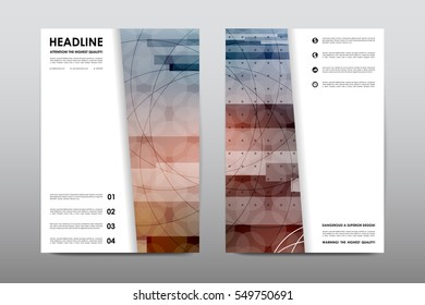 Brochure layout template flyer design vector, Magazine booklet cover abstract background