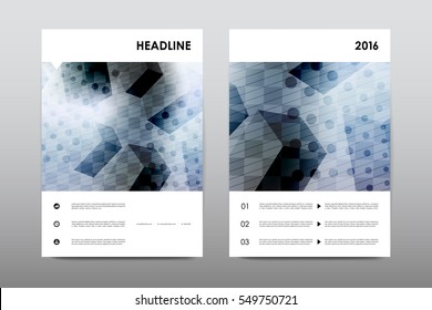 Brochure layout template flyer design vector, Magazine booklet cover abstract background