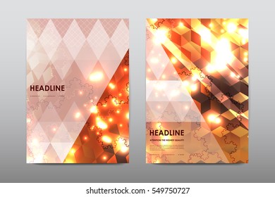 Brochure layout template flyer design vector, Magazine booklet cover abstract background