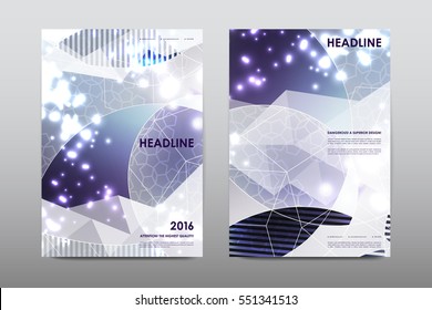 Brochure layout template flyer design vector, Magazine booklet cover abstract background