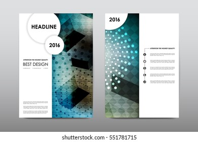 Brochure layout template flyer design vector, Magazine booklet cover abstract background