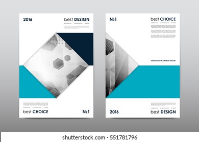 Brochure layout template flyer design vector, Magazine booklet cover abstract background