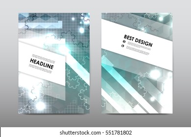 Brochure layout template flyer design vector, Magazine booklet cover abstract background