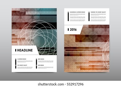 Brochure layout template flyer design vector, Magazine booklet cover abstract background