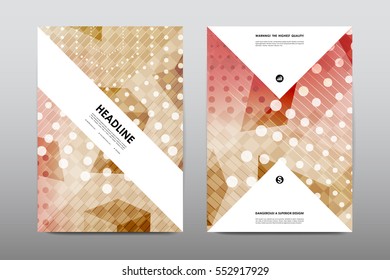 Brochure layout template flyer design vector, Magazine booklet cover abstract background