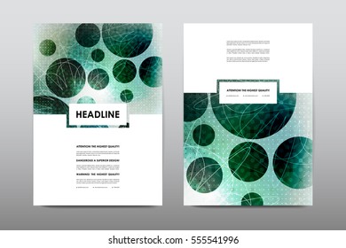 Brochure layout template flyer design vector, Magazine booklet cover abstract background