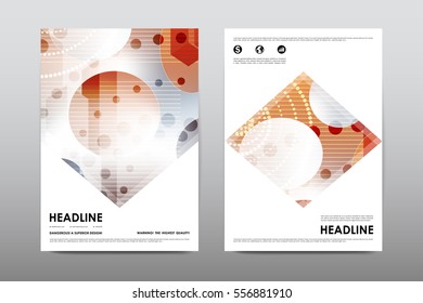 Brochure layout template flyer design vector, Magazine booklet cover abstract background