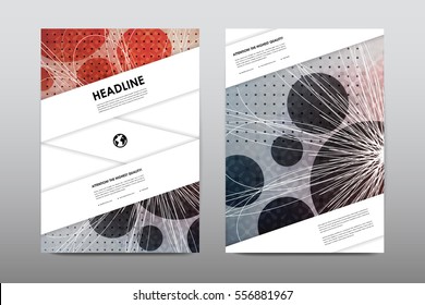 Brochure layout template flyer design vector, Magazine booklet cover abstract background