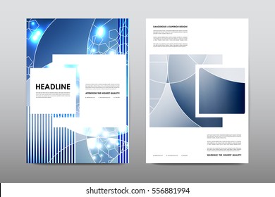 Brochure layout template flyer design vector, Magazine booklet cover abstract background
