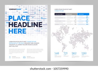 Brochure Layout template in techno style, cover design background. Can be adapt to Annual Report, Magazine, Poster, Corporate Presentation.