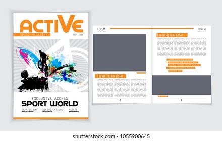 Brochure layout, vector easy to editable