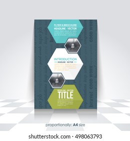 Brochure, Leaflet. Catalog Cover Template, A4 Flyer Corporate Design