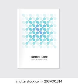 Brochure, leaflet, cover template design. Modern stylish abstract texture. Abstract seamless pattern on white background. A4 blank. Blue gradient shapes. Vector eps10