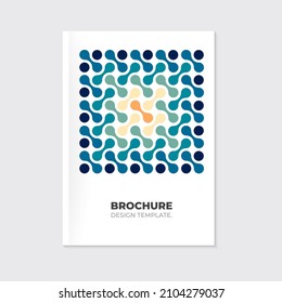 Brochure, leaflet, cover template design. Modern stylish abstract texture. Colorful seamless pattern on white background. Annual report