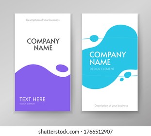 Brochure leaflet design with abstract liquid fluid shapes elements template or modern booklet cover pages and flyers horizontal banners vector illustration