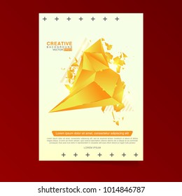 Brochure, leaflet, flyer, cover template. Minimalistic design, creative concept, modern diagonal abstract background Geometric vector element
