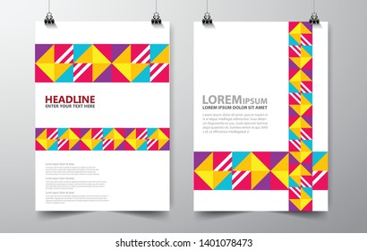 Brochure, leaflet, flyer, cover template. Modern Geometric Abstract background. minimalistic design creative concept. 

