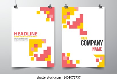 Brochure, leaflet, flyer, cover template. Modern Geometric Abstract background. minimalistic design creative concept. 

