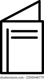 Brochure Leaflet Menu Outline Icon
