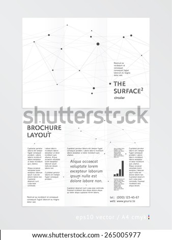 brochure leaflet trifold layout template low stock vector royalty