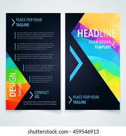 brochure lgbt flyer template modern vector modern ad banner or booklet design pattern with colorful shape texture on darkness background brochure lgbt flyer template modern spectrum colourful abstract