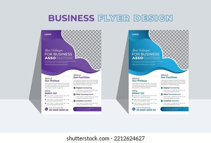 Brochure magazine promotion advertise perfect for creative professional Vector print templates. Newest trendy corporate minimal official business flyer composition layout template design with A4 size.